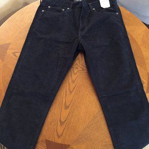 NWT J. Crew 770 Straight Navy Blue Corduroy 32x34